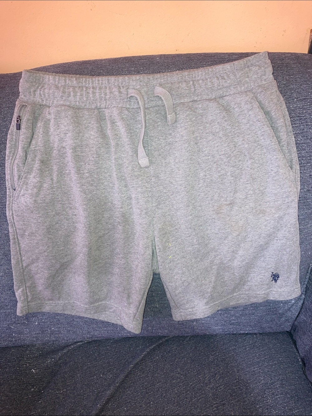 U.S. Polo Assn. Heather Gray Athletic Drawstring Shorts